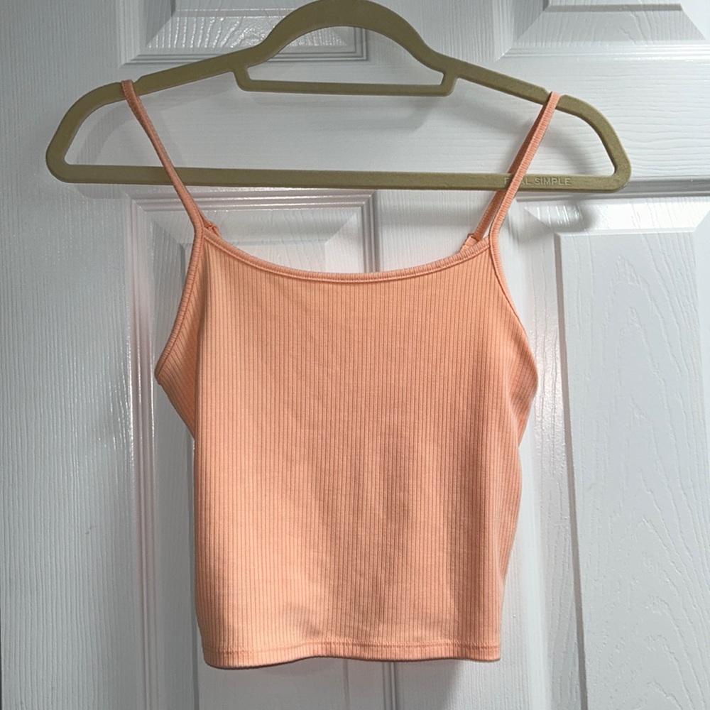salmon pink tank top